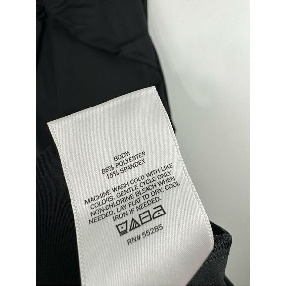 Express Women's Body Contour Short Sleeve Knot Front Sheath Dress Black Medium - Picture 5 of 6